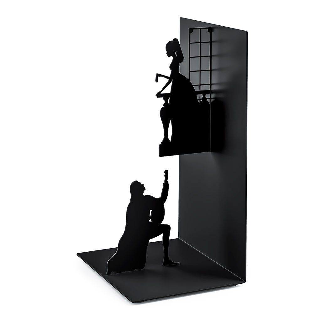 Balvi - Romeo & Juliet metal bookend. Inspired by the work of Shakespeare.