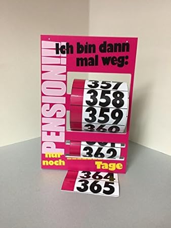 Tupf'n - Pensionskalender 365 Tage bis zur Pension, Abschneidkalender Abreißkalender Sticker Rente