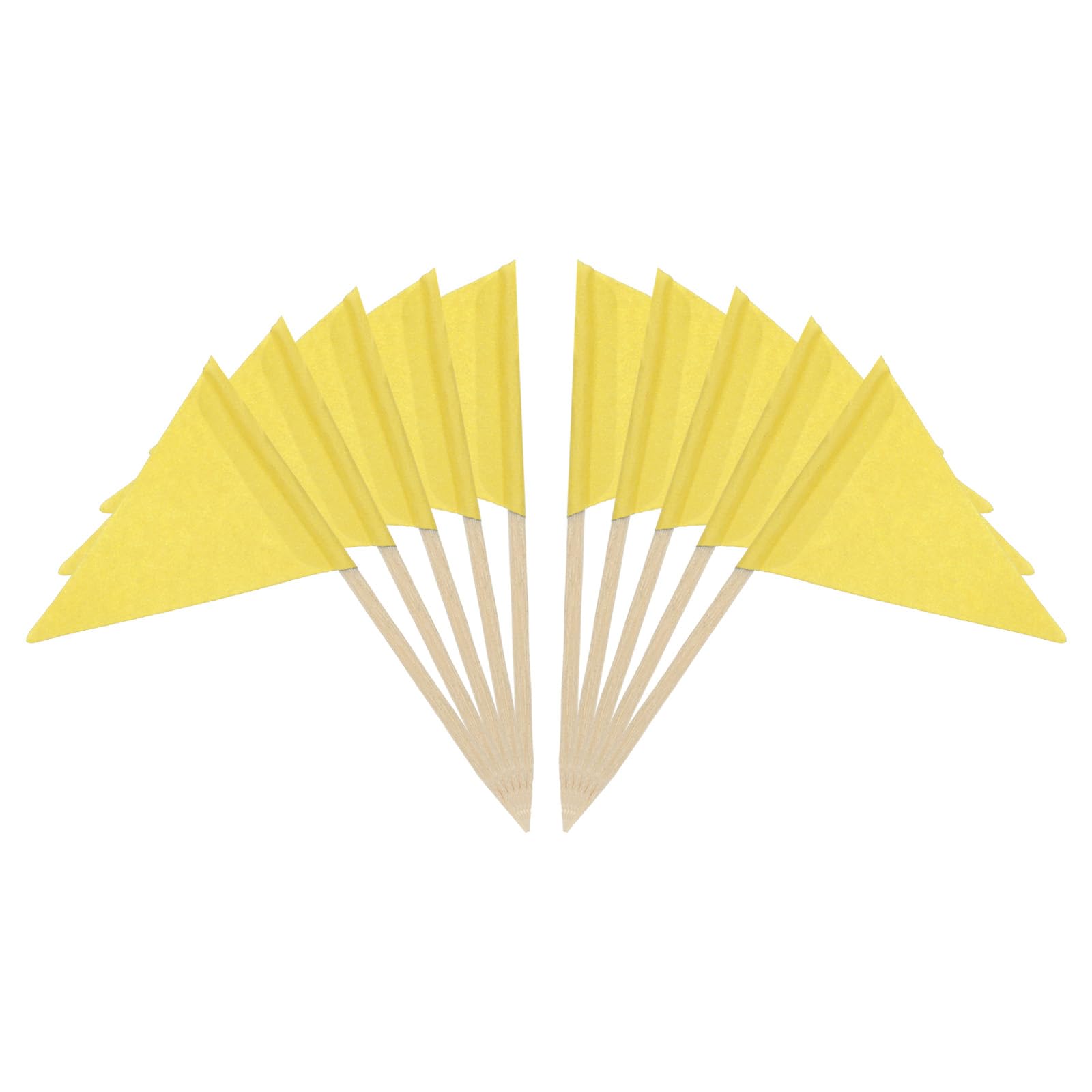PATIKIL Flag Toothpicks, 100 Pcs Colorful Cheese Markers Colored Toothpicks Labeling Marking Cake Toppers Cupcake Sandwiches Cocktail Party Decor, Yellow