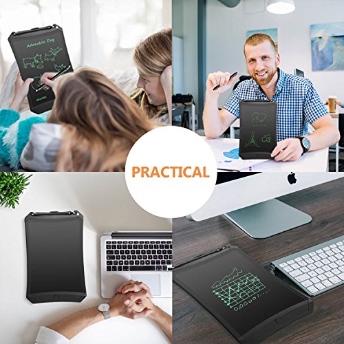 WOBEECO 8.5 Inch LCD Writing Tablet Doodle Robot Pad Drawing Board Portable Environmental Friendly Magnetic Drawing Board Graphics Tablet for Adult Kid and Toddler (red+case)