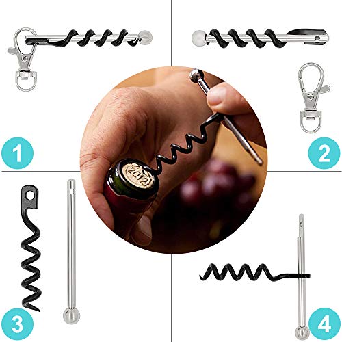 AnSaw One Set EDC Multifunctional Tools Of Stainless Steel Screwdrivers Keychain and Corkscrew Portable Wine Bottle Opener Sets Festival and Christmas Socking Stuffed Creative Gifts - Thumbnail 4