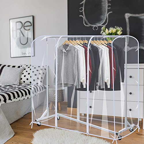 SIWUTIAO Garment Rack Cover 6Ft Transparent PEVA Clothing Rack COVER ONLY Clear Clothes 