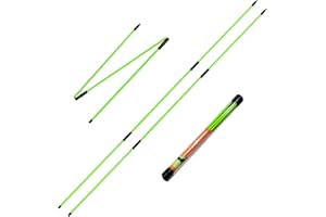 RUTHNISSI Golf Alignment Sticks (Pack of 2) 48-inch Collapsible Golf Alignment Sticks for Aiming,Putting,Full Swing Trainer,Posture Corrector,Portable Golf Training Equipment with Tube Case