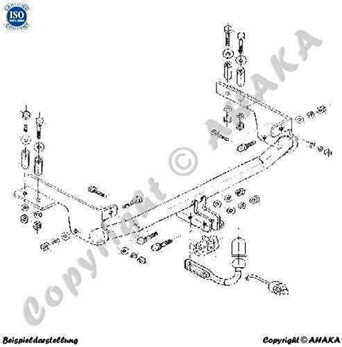 Tow Bar Trailer Hitch Mount – fixed Towing Hitch with Screwed-On Spherical Head – STF 126 Ahaka