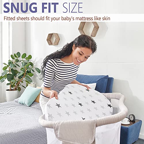 VOLHA&CO Fitted Sheets for Halo Bassinest Swivel Sleeper 100