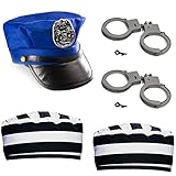 Funny Party Hats Cops and Robbers Party Supplies - Police and Robber Costume - Prisoner Hat - 5 PC Jail Costume