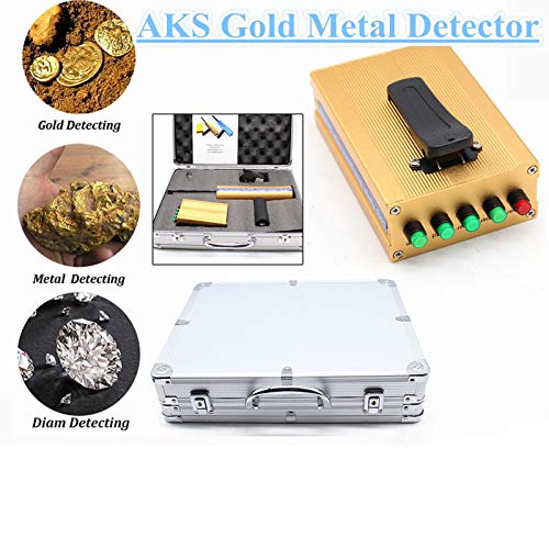 SHZICMY Gold Metal Detector, AKS Detective Handheld 3D Metal Gold Gems Detector 800m Long Range Detecting Machine Diamond Finder Detecting Depth 14M Sensitive Machine (US Stock)