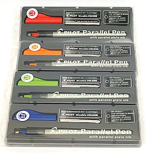 Set of 4 Pilot Parallel Calligraphy Pens 1.5, 2.4, 3.8, 6.0 mm, Model:, Office Accessories & Supply Shop