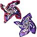 2 PCS Women's Large Satin Square Silk Feeling Hair Scarf 35 x 35 inches