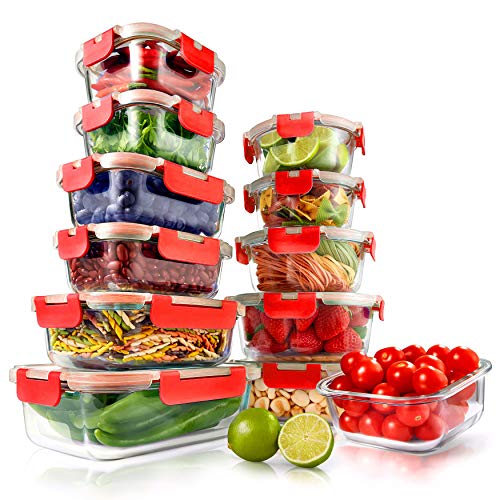 NutriChef Superior Glass Food Storage Containers