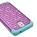 Samsung Galaxy Note 3 Case, TownShop Purple/ Turquoise Spot Diamond Studded Bling Crystal Rhinestone Dual Layer Hybrid Case For Samsung Galaxy Note 3 Note III (N9000)