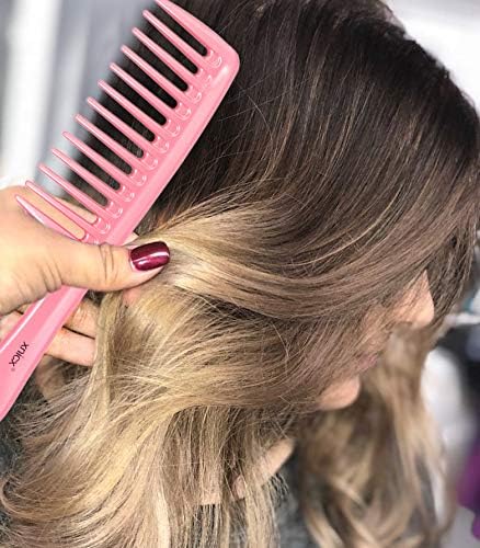 Xnicx Wide Tooth Detangler Comb - Paddle Hair Brush for Long Wet or Curly Hair - Pink - Image 5