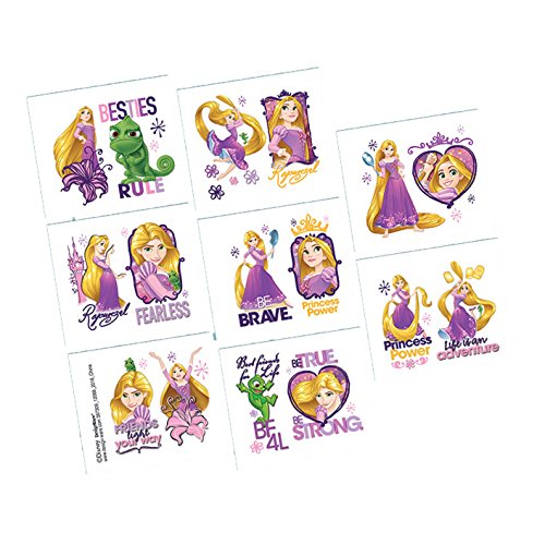 Amscan Tangled Temporary Tattoos Birthday Party Favours (8 Pack)