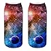 AnVei-Nao Womens Girls Star Sky Universe Short 3D Pattern Printed Socks 9 Pack