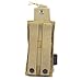 Tactical Radio Pouch - 1000D Nylon Tactical Molle Two Way Radios Holder Case for Walkie Talkies (TAN)