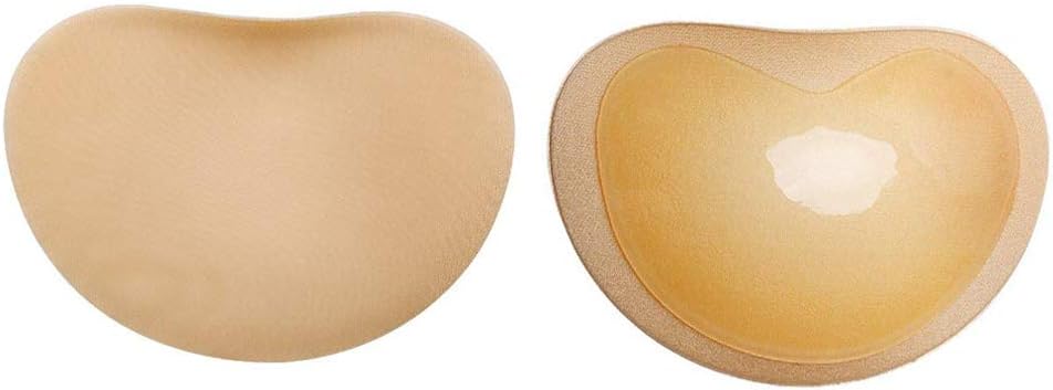Self-Adhesive Bra Inserts Pads Sticky Removable Breast Chest Pads Enhancers for Sports Bra/Swimsuits, Light Skin