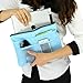 FakeFace Multi-funtional Nylon Zipper Travel Handbag Pouch/Bag in Bag/Insert Organizer/Cosmetic Toiletry Bag Pocket/Makeup Bag/Tidy Bag Blue