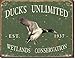 Ducks Unlimited Metal Sign and Remington Metal Sign Bundle - Ducks Unlimited Round, Remington Finder's Keepers, Remington Whatever You Shoot and Ducks Unlimited - Since 1937