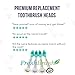 Premium Replacement Toothbrush Heads | Fits Philips Sonicare DiamondClean, ProResults, FlexCare, HealthyWhite, EasyClean, Plaque Control, Gum Health & Kids | Soft Reminder Bristles | 4 Pack