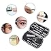 ETTG All in 1 Stainless Steel Personal Manicure Pedicure Ear Pick Nail-clippers Set Travel Grooming Kit Travel & Grooming Set Personal Care Tools with Leather Case (7 pcs-mini pack)