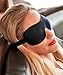 Iconic Contoured Sleep Mask Blocks Out Light, Improves Sleep for Travel, Daytime Rest. Memory Foam Eye Cavity, Adjustable Strap Fits All Sizes, Breathable Fabric, Black. FREE Travel Pouch & Ear Plugs