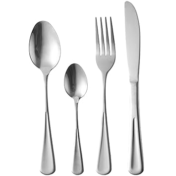 Renberg Milos Set de Cubertería, Acero Inoxidable, Cromado, 24x20x12 cm: Amazon.es: Hogar