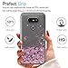 LG G5 Case with Tempered Glass Screen Protector [2 Pack] for Girls Women,LeYi Cute Glitter Bling Shiny Moving Quicksand Liquid Clear TPU Protective Phone Cover Case for LG G5 ZX Rose Gold