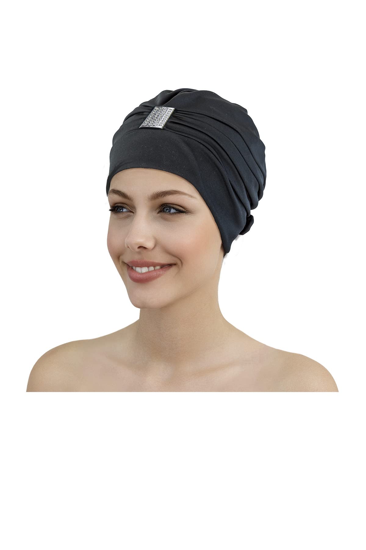 Fashy Women's Exclusive Swim Cap with strass Accessoire - Black, One Size