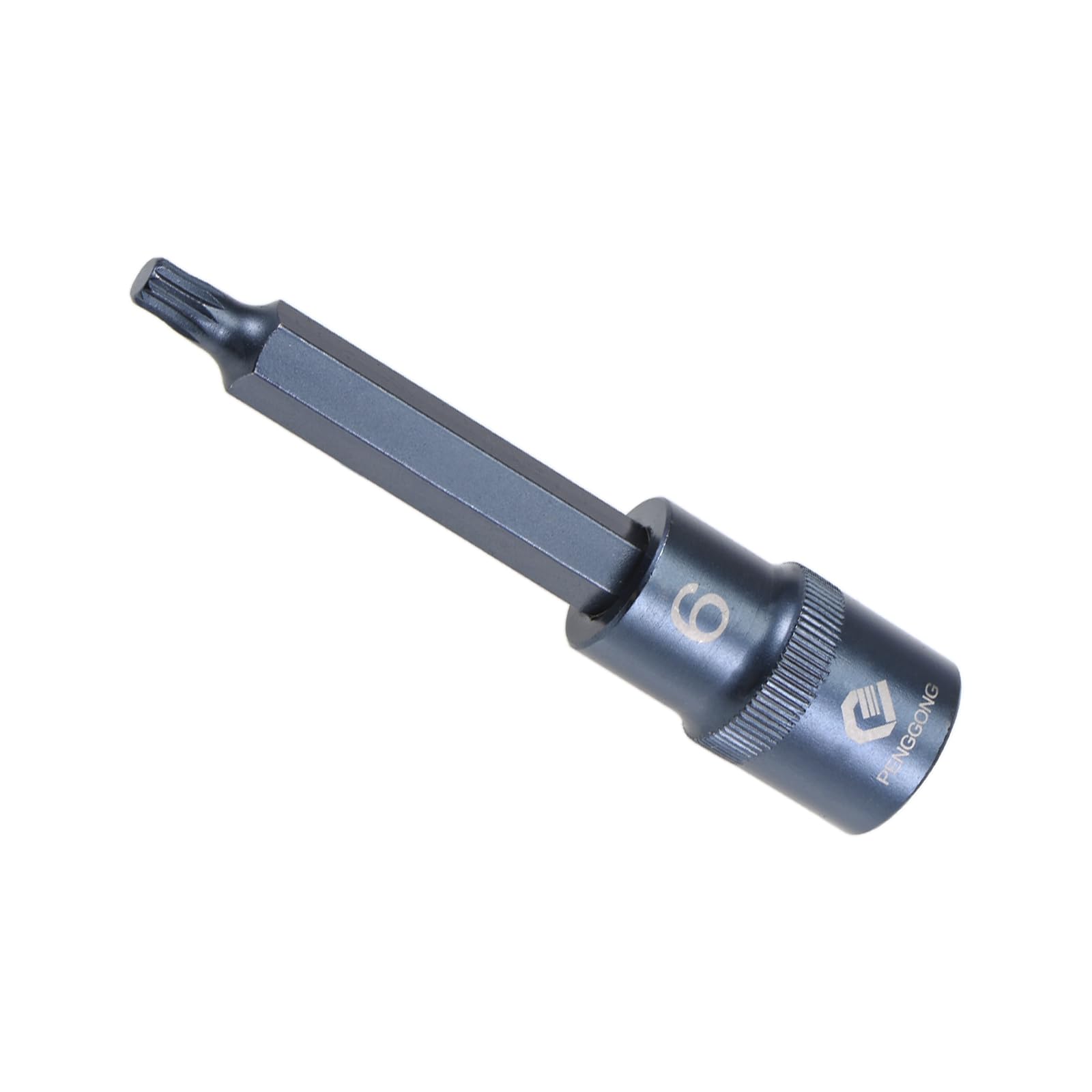 CoCud Triple Square Spline Bit Socket, M6 Bit 1/2" Drive 4" Length, Star S2 Alloy Steel Cr-V Socket Blue - (Applications: for Fastener Application)
