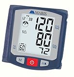 MABIS SmartRead Plus Automatic Wrist Digital Blood Pressure Monitor with WHO Indicator and Irregular Heartbeat Detector, Red/Grey