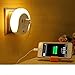 iMagitek Dusk to Dawn Sensor LED Night Light with Dual USB Wall Plate Charger, 5V 2A Output for Fast Charge