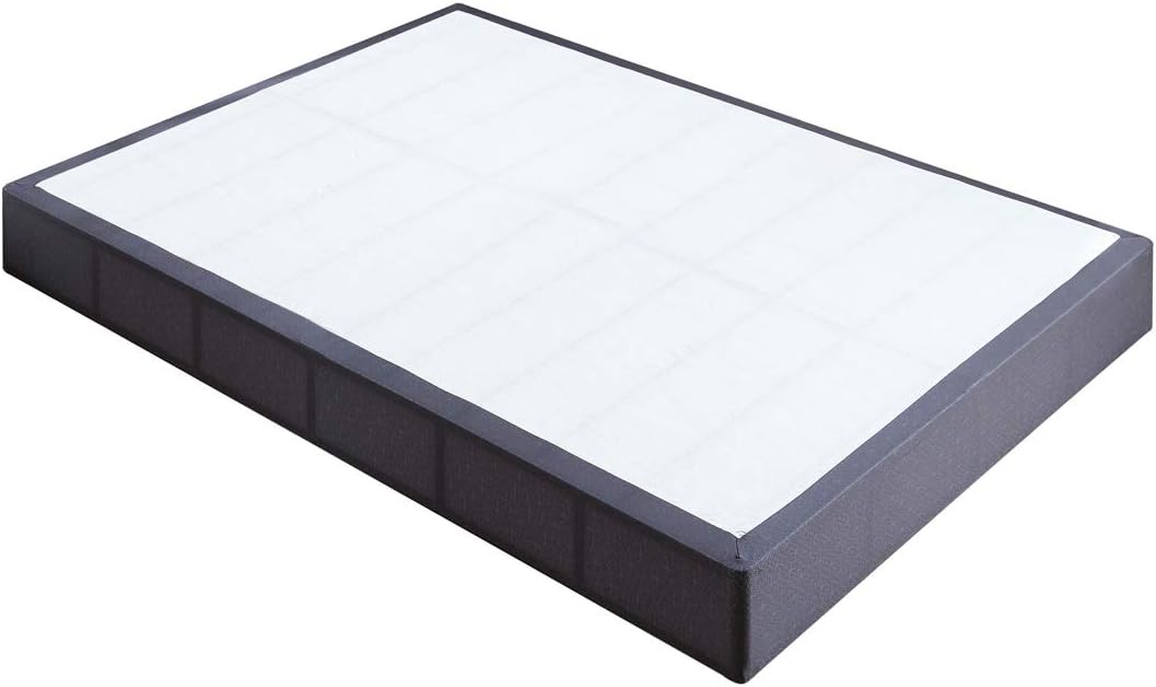 TATAGO 3000lbs Max Weight Capacity 9 Inch Heavy Duty Metal Box Spring Mattress Foundation, Extra-Strong Support & Non-Slip, No Noise, Easy Assembly (Queen): Furniture & Decor
