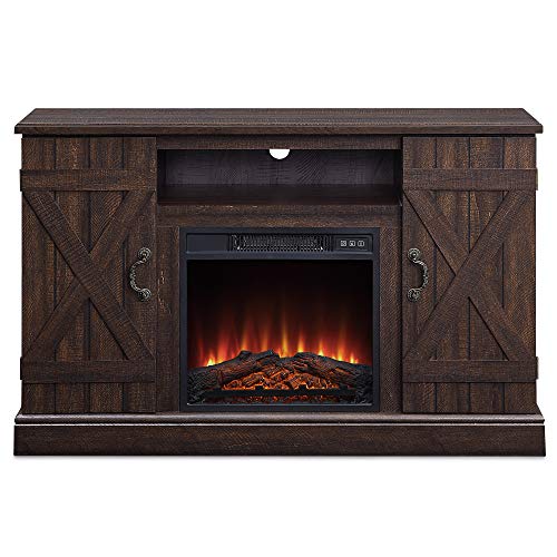 BELLEZE Industrial 47 Inch Rustic Electric Fireplace TV Stand & Media Entertainment Center Console Table for TVs up to… - Image 2