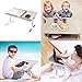 Laptop Bed Tray Table, Nearpow Adjustable Laptop Bed Stand, Portable Standing Table with Foldable Legs, Foldable Lap Tablet Table for Sofa Couch Floor - Medium Size