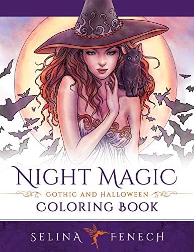 Download Night Magic Gothic And Halloween Coloring Book Fantasy Coloring Pricepulse
