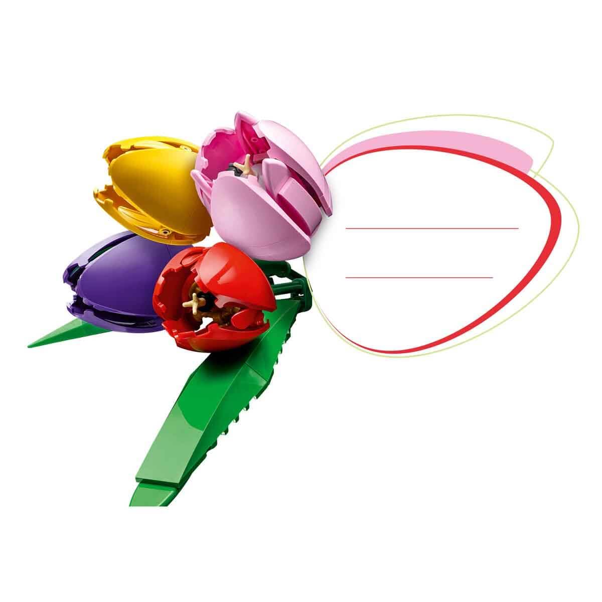 LEGO Botanicals Tulpenstrauß - Set mit Kunstblumen für Erwachsene - mit 14 künstlichen Tulpen in 5 Farben als DIY Deko - Geschenkidee für Frauen - 11501 7