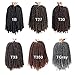 Ronsaen 8 Inch 4 Packs Spring Twist Hair Real Kanekalon Synthetic Crochet Braids Braiding Hair Extensions (8