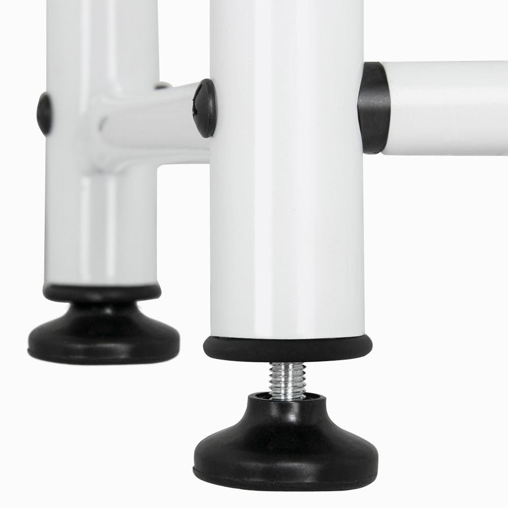 Yaheetech Metal 18 Hooks Coat Garment Rack with 3 Tier Shoes Rack Shelves Hall Tree Storage Organizer for Entryway, White