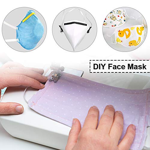 Elastic Bands for Sewing 1/4 inch, 70 Yards TOOVREN Elastic String for Masks, Flat Knit Elastic Cord Heavy Stretch High Elasticity Strap Earloop for DIY Crafts Mask Making Supplies - White