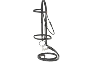 Silver Fox Raised Snaffle Bridle
