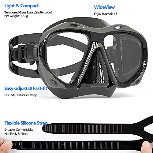 COPOZZ Scuba Mask, No Fogging Snorkeling Scuba Dive Glasses, Great Seal