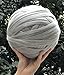 Non-Mulesed Chunky Wool Yarn Big Chunky Yarn Massive Yarn Extreme Arm Knitting Giant Chunky Knit Blankets Throws Grey White (2kg/100M/4.4 lb, Grey)