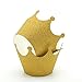 UNIQLED Pack of 50 Crown Vine Lace Cut Bake Cake Paper Cups Liner Cupcake Wrappers Muffin Holder Case Baking Cup for Wedding Birthday Party Baby Girl Shower Decoration (Glitter Gold)