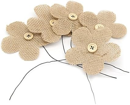 Nuovo Arrivo 5pcs Juta Fiori Con Bottoni A Mano Fiore Home Gift Decor Diy Supplies Amazon It Casa E Cucina