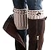7 Pack Women Short Leg Warmers Crochet Knit Button Boot Socks Topper Cuffs,Multicolored,One Size