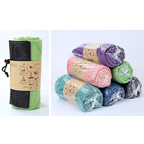 Non-Slip-Yoga-Towel-Hot-Yoga-Towel-Microfiber-Good-as-Anti-Slip-Yoga-Towel-Bikram-Yoga-Towel-Yoga-Mat-Cover-Moisture-Absorbing-Body-Alignment-System-with-Carrying-Bag-183-x-63cm