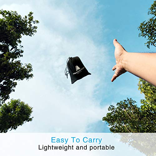 AMADAFAYA Sandfree Beach Blanket，Waterproof Sandproof Beach Mat 79\'\'×83\'\' Oversized Large Portable Lightweight Pocket Picnic Blanket,Outdoor Blanket for Travel, Camping, Hiking Blue Green Mat