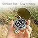 Leabertee Retro Compass Waterproof and Shakeproof for Outdoors Hiking Camping and Gifts (Champagne)