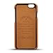 FlyHawk iPhone 6/6S Wallet Phone Case, Slim Leather Back Case Cover with Credit Card Holder Khaki Case