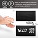 Digital Alarm Clock, with Wooden Electronic LED Time Display, 3 Alarm Settings, Dual Temperature & Humidity Detect, for Desk, Bedroom, Bedside Kids, no Batteries Needed